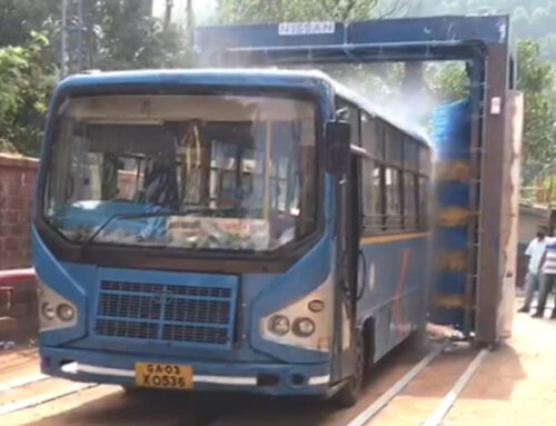 We have recently Installed “2 BT Bus washing system” at Goa